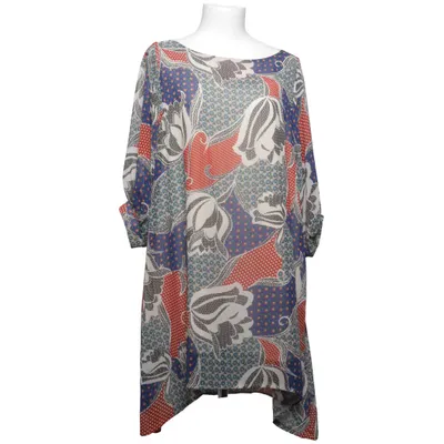 Jurk (Blauw, Rood, Meerkleurig) van RN London Polyester
