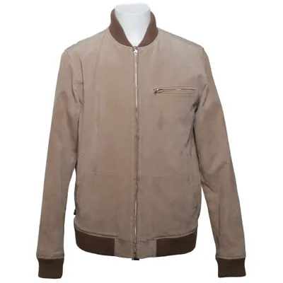 Bomber jacket (Beige, Brown) from Obey Leather, Polyester