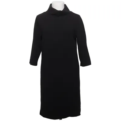 Jurk met col (Zwart) van Essentials Katoen, Elastaan, Polyamide