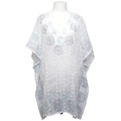 Beach dress (White, Blue) from Tridagna Polyester