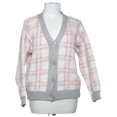 Cardigan (Rose, Gris, Blanc) de Moose Acrylique, Laine