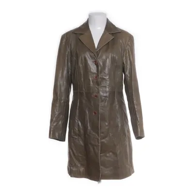 Leather coat (Green) from Roco Baroco Polyester, Leather