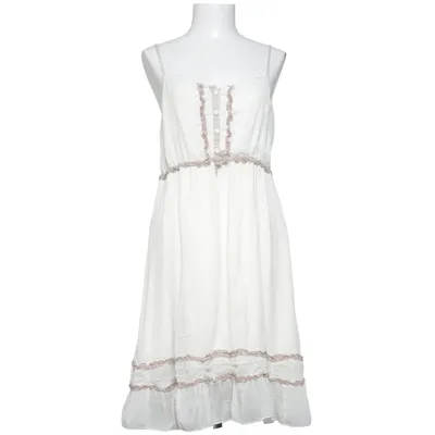 Dress (White, Beige) from Cream Cotton, Polyester, Viscose
