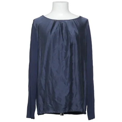 Bluse (Blå) fra PBO Elastan, Silke, Viscose