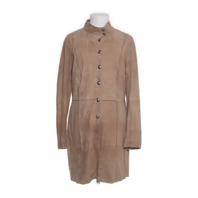 Leather coat (Beige) from Linea Tesini Leather, Polyester