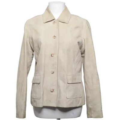 Läderjacka (Beige) från Tommy Hilfiger Golf Acetat, Skinn, Viskos