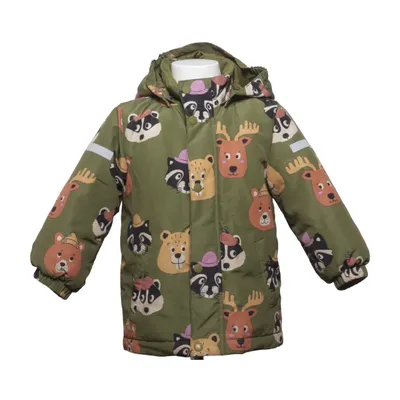 Winter jacket (Green, Multicolored) from Lindex Kids Polyester