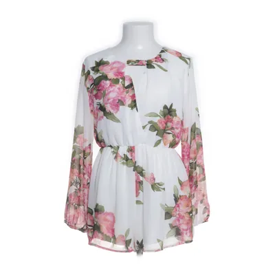 Byxdress (Vit, Flerfärgad) från Retro
