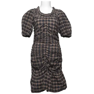 Klänning (Svart, Beige, Flerfärgad) från Ganni Ekologisk bomull, Polyamid, Återvunnen polyester