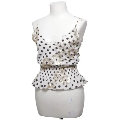 Peplum Top (Weiß, Schwarz, Gold) von Maje Polyester, Viskose