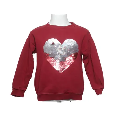 Sweatshirt (Rouge) de Zara Girls Coton, Élasthane