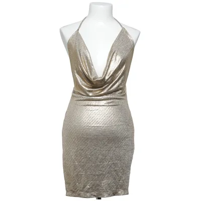 Halternek jurk (Goud) van Shein Elastaan, Metallvezel, Polyester
