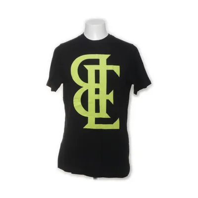 T-shirt (Svart, Gul) Bomull