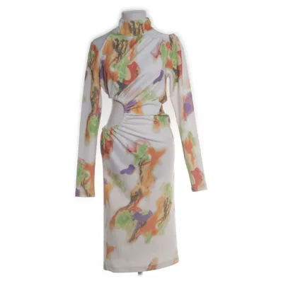 Maxikjole (Hvid, Flerfarvet) fra ROTATE Birger Christensen Polyester, Elastan