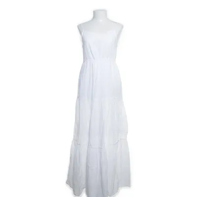 Maxi jurk (Wit) van Vintage Katoen