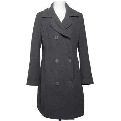 Coat (Gray) from By Ellos Polyester, Viscose, Wool