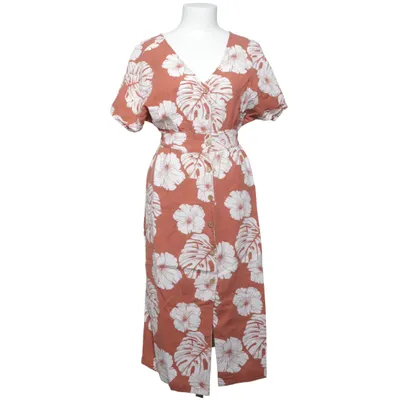 Dress (Brown, White) from Roxy Cotton, Viscose