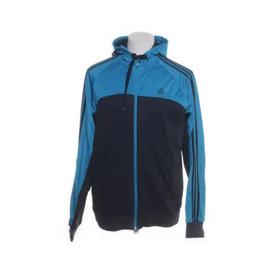 Träningsjacka (Blå, Flerfärgad) från Adidas Bomull, Polyester
