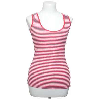 Tank Top (Red, White) from Fishbone Polyester, Viscose