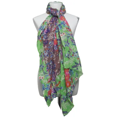 Shawl (Green, Multicolored) from Linda Lykke Wool