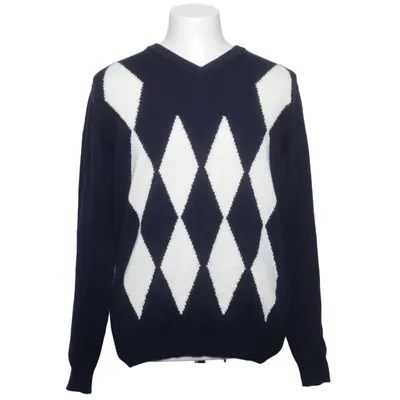 Pullover (Blue, White) from Galvin Green Acrylic, Merino wool