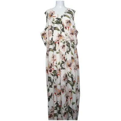 Maxikjole (Beige, Flerfarvet) fra ONLY Carmakoma Elastan, Polyester
