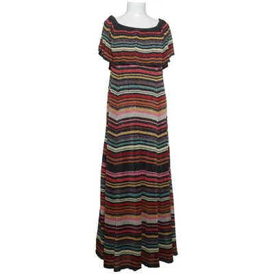 Maxi jurk (Zwart, Meerkleurig) van Zara Knit Metallvezel, Polyester, Viscose