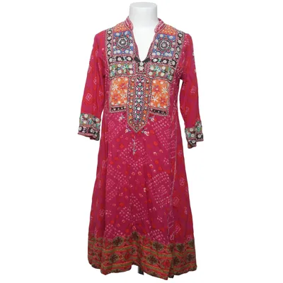 Robe (Rose, Multicolore) de Ritu Kumar Coton