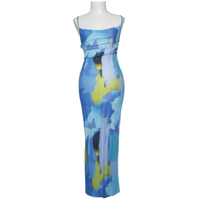 Långklänning (Blå, Flerfärgad) från Boohoo Polyester