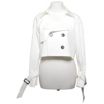 Trenchcoat (Hvid) fra Chiquelle Bomuld, Elastan, Polyester