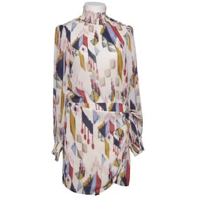 Slå-om-kjole (Hvid, Flerfarvet) fra Sézane Genanvendt polyester, Viscose