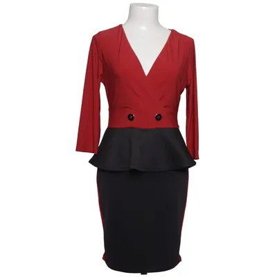 Klänning (Röd, Svart) från Bodyflirt Boutique Elastan, Polyester