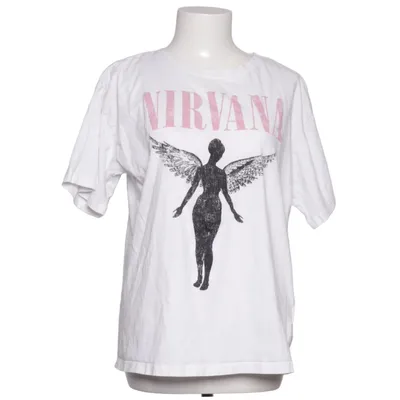 Långärmad t-shirt (Vit, Rosa) från Nirvana Bomull