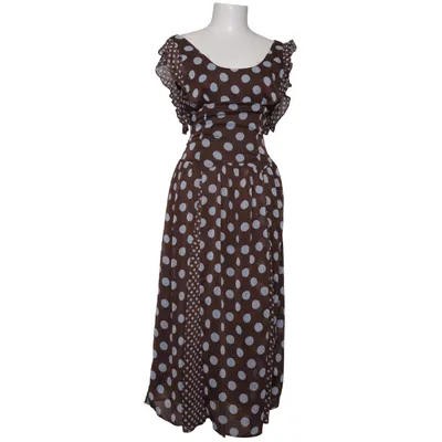 Dress (Brown, White) from Reclaimed Vintage Polyester
