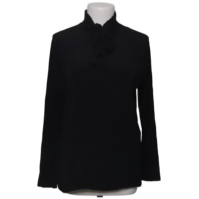 Sløjfebluse (Sort) fra Seventy Acetat, Elastan, Silke, Viscose