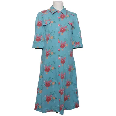 Jurk (Blauw, Meerkleurig) van Tante Betsy Katoen, Elastaan