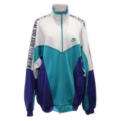 Træningsjakke (Blå, Hvid, Grøn) fra Nike Polyester