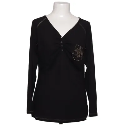 Henley shirt (Black) from Ricarda M Elastane, Viscose