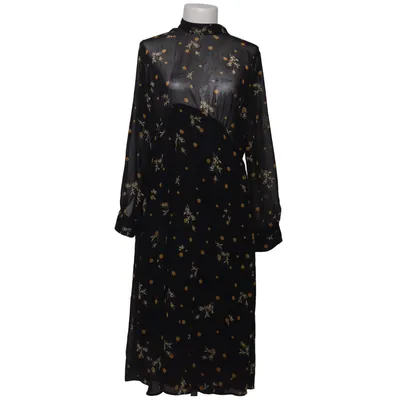 Kjole (Sort, Flerfarvet) fra Zara Z1975 Denim Polyester, Viscose