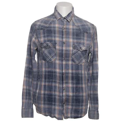 Flannel skjorte (Blå, Flerfarvet) fra Zara Man Denim Collection Bomuld