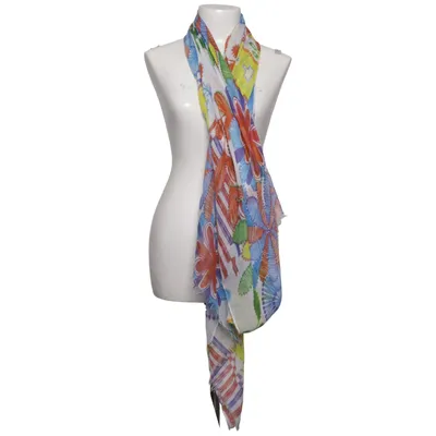Shawl (White, Multicolored) from Passigatti Polyester