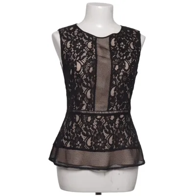 Top péplum (Noir, Beige) de Oasis Coton, Élasthane, Polyamide, Polyester, Viscose