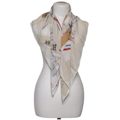 Shawl (White, Multicolored) from R. Feld Silk