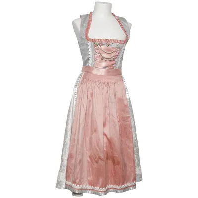 Dirndl (Pink, Weiß, Grau) von Krüger Baumwolle, Polyester