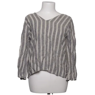 Top (Gray, White) from Christian Siriano Linen