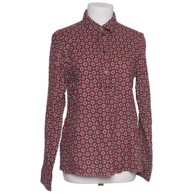 Bluse (Rød, Flerfarvet) fra Walbusch Bomuld, Elastan, Viscose