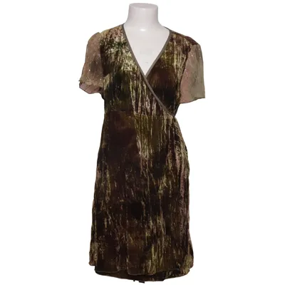 Robe portefeuille (Vert, Marron) de Didi Polyamide, Polyester, Viscose
