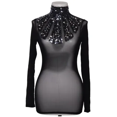 Top (Black, Silver) from Trocky