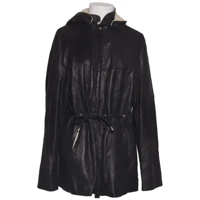 Läderjacka (Svart, Beige) från 7 eleven Skinn, Polyester