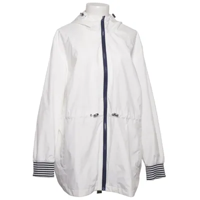 Raincoat (White, Blue) from Fiora Blue Polyester